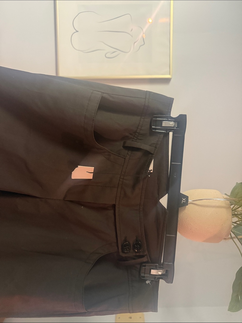 Rene Lezard Straight-Leg Black Women's Pants